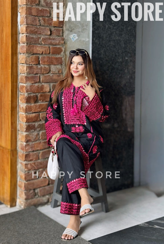 Black n Pink Jugnu 2 pcs set
